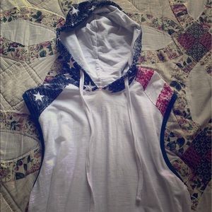 Star-Spangled Sleeveless Hoodie from Planet Earth